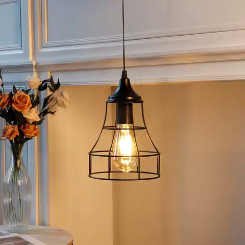 Portable Hanging Pendant Light Patio Camp Battery Operated Light Rustic Home Lighting With 6-hour Timer