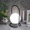 Nordic Rechargeable Dimmable Metal Frame Sphere Table Lamp Bedroom Portable Lamp With Remote Control