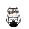 RTS 8.5" Cage Bulb Lantern Bedside Lamp Battery Powered Cordless Accent Light with Warm White Fairy Lights LED Edison Bulb Lamp