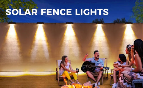 (2 Pack) Solar Wall Lights Solar Fence Lights Outdoor Waterproof Solar Deck Lights for Post Yard Pathway