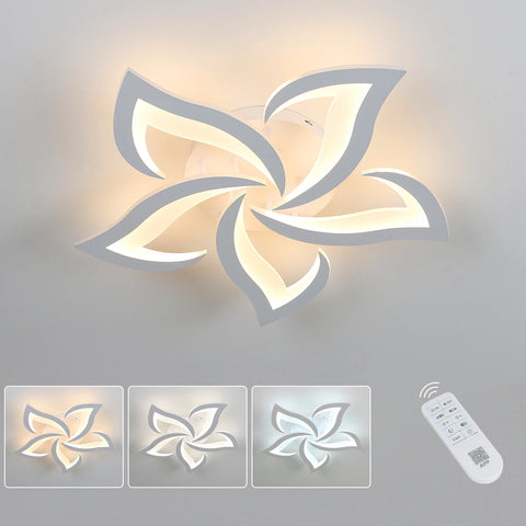 40W Dimmable LED Petal Ceiling Light, 4700LM, 3000–6500K for Bedroom