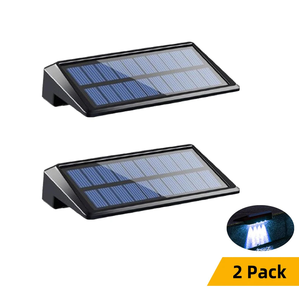 (2 Pack) Solar Wall Lights Solar Fence Lights Outdoor Waterproof Solar Deck Lights for Post Yard Pathway