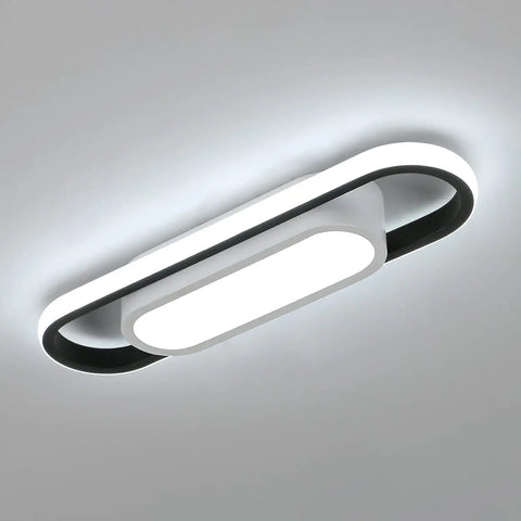 LED Ceiling Light Rectangular 24W,6500K Cool White Light, Acrylic Ceiling Light for Bedroom, Kitchen, L40 x W12cm