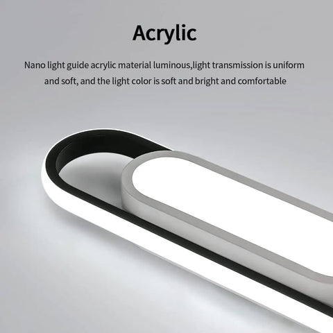 LED Ceiling Light Rectangular 24W,6500K Cool White Light, Acrylic Ceiling Light for Bedroom, Kitchen, L40 x W12cm