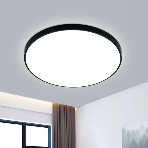 24W LED Round Ceiling Light, Waterproof Flush Mount for Bedroom & Kitchen