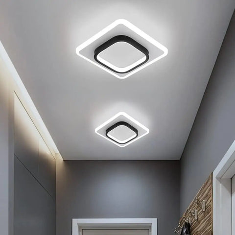 21W LED Square Ceiling Light, 6500K Cool White for Hallway & Dining Room