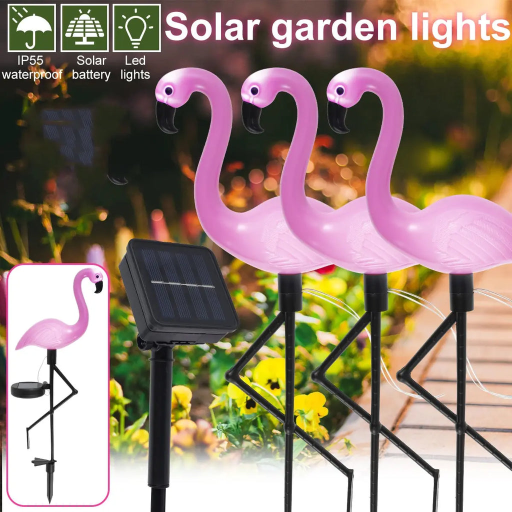 Flamingo Unusual Solar Outdoor Path Sensored Powered Garden Lights for Home (1 Pack)