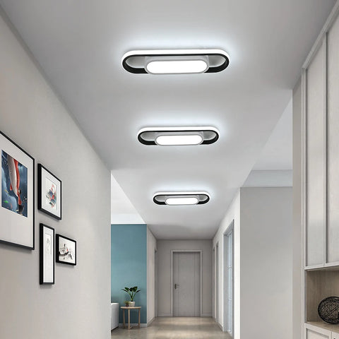 LED Ceiling Light Rectangular 24W,6500K Cool White Light, Acrylic Ceiling Light for Bedroom, Kitchen, L40 x W12cm