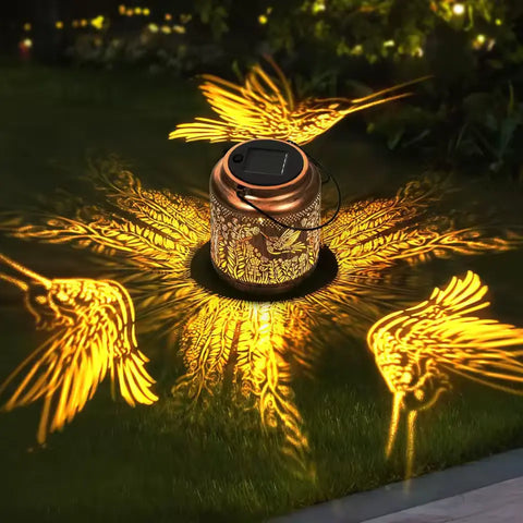 Solar Lantern Garden Light Hummingbird Waterproof