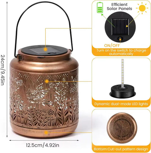 solar lantern garden outdoor waterproof