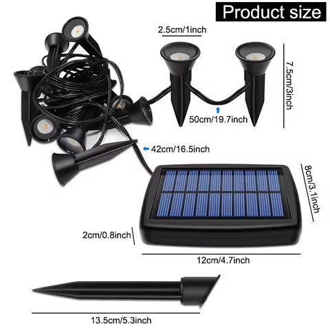 Solar In-Ground Lights 10in1 Solar Garden Light Outdoor Waterproof Landscape Lighting for Yard Walkway Patio Driveway Decoration