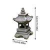 Solar Powered Pagoda Statue Outdoor Decor Flickering LED Light - Solightify