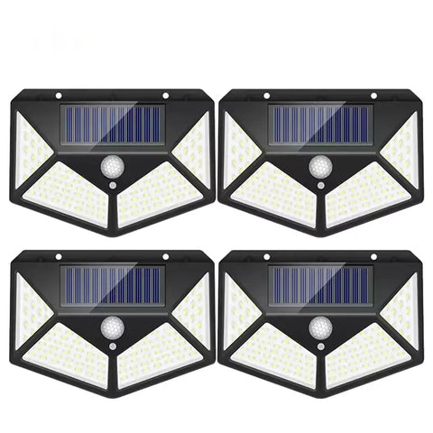 solar motion sensor lights 4 pack security garden lights