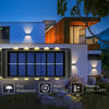 (2 Pack) Solar Up and Down Waterproof Garden Wall Lights with Sensor Warm White - Solightify