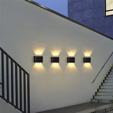 (2 Pack) Solar Up and Down Waterproof Garden Wall Lights with Sensor Warm White - Solightify