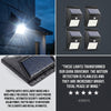 (4 Pack) Outdoor PIR Motion Sensor Solar Security Lights | Waterproof Garden Wall Lamps - Solightify