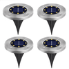 (4 Pack) Solar Ground Deck Waterproof Powered Garden Driveway Lights (Warm White) - Solightify
