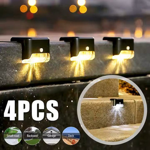 (4 Pack) Waterproof Solar Decking Lights | Garden Path Lights for Winter - Solightify