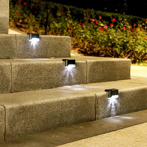 (4 Pack) Waterproof Solar Decking Lights | Garden Path Lights for Winter - Solightify