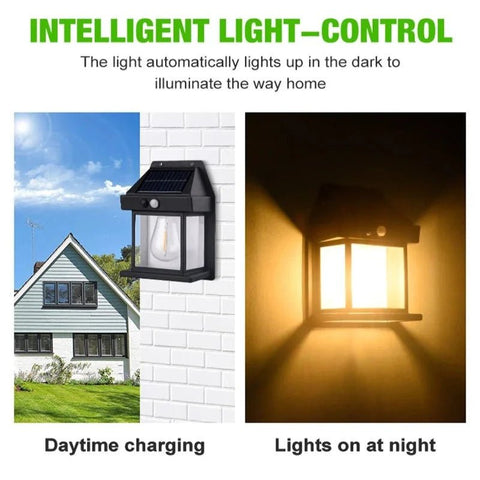 (4 Pack)Waterproof Solar Power Motion Sensor Security Lights | Outdoor Garden PIR Motion Sensor Wall Lamps - Solightify