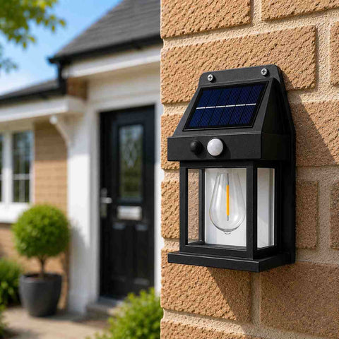 Solightify solar PIR garden security light with wide-angle, 3 modes, IP65 waterproof motion sensor outdoor security lighting