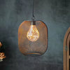 Indoor Bedside Hanging Light Cordless Battery Light Industrial Pendants Metal Mesh Lampshade Light With Hook