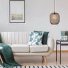 Indoor Bedside Hanging Light Cordless Battery Light Industrial Pendants Metal Mesh Lampshade Light With Hook
