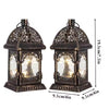 Wholesale Black Brushed Gold Luxury Mini Metal Lanterns 2pcs 1set