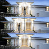 Lighting mode selection for a home entrance with three different modes shown.