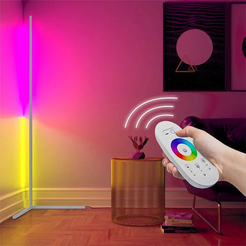 LUVODI RGB LED Floor Corner Lamp Mood Night Light Holiday Party Streaming Gaming Decor