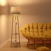 LUVODI Modern Tripod LED Floor Lamp with 3 Tiered Shelves Storage Standing Corner Lamps