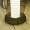 Outsunny Garden Solar Lamp, 71.5 cm Tall Metal Floor Lamp, Auto On/Off LED Solar Garden Light with Metal Wire Shade, IP44
