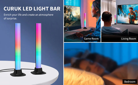 RGB LED Desktop Floor Lamp Light Bars Night Light Music Rhythm Atmosphere Lights Backlight for Gaming TV Room Decoration Lamp