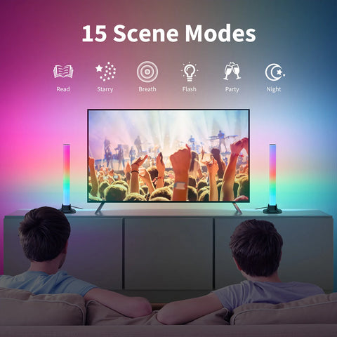 RGB LED Desktop Floor Lamp Light Bars Night Light Music Rhythm Atmosphere Lights Backlight for Gaming TV Room Decoration Lamp