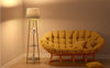 LUVODI Modern Tripod LED Floor Lamp with 3 Tiered Shelves Storage Standing Corner Lamps
