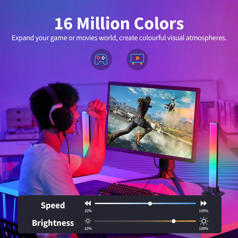 RGB LED Desktop Floor Lamp Light Bars Night Light Music Rhythm Atmosphere Lights Backlight for Gaming TV Room Decoration Lamp