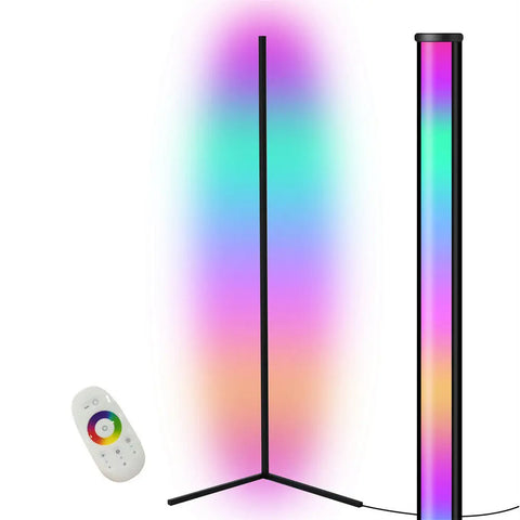 LUVODI RGB LED Floor Corner Lamp Mood Night Light Holiday Party Streaming Gaming Decor
