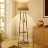LUVODI Utility Tall Pole Floor Lamp Standing Reading Light with 3 Tier Marble Shelves