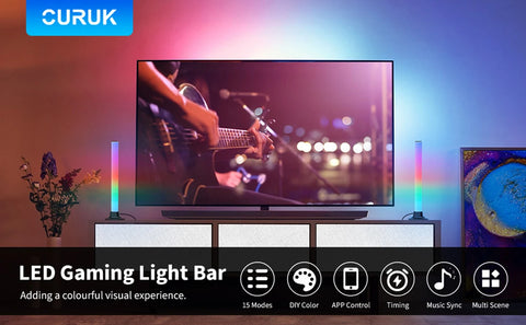 RGB LED Desktop Floor Lamp Light Bars Night Light Music Rhythm Atmosphere Lights Backlight for Gaming TV Room Decoration Lamp