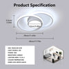 LED Ceiling Light 40cm Diameter,42W Modern Round Ceiling Lamp 4800lm,Cool White 6500K,White Ceiling Light for Living Room Dining