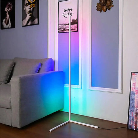 LUVODI RGB LED Floor Corner Lamp Mood Night Light Holiday Party Streaming Gaming Decor