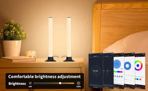 RGB LED Desktop Floor Lamp Light Bars Night Light Music Rhythm Atmosphere Lights Backlight for Gaming TV Room Decoration Lamp