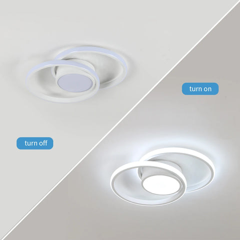 LED Ceiling Light 40cm Diameter,42W Modern Round Ceiling Lamp 4800lm,Cool White 6500K,White Ceiling Light for Living Room Dining