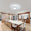 LED Ceiling Light 40cm Diameter,42W Modern Round Ceiling Lamp 4800lm,Cool White 6500K,White Ceiling Light for Living Room Dining