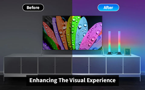 RGB LED Desktop Floor Lamp Light Bars Night Light Music Rhythm Atmosphere Lights Backlight for Gaming TV Room Decoration Lamp
