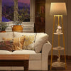 LUVODI Utility Tall Pole Floor Lamp Standing Reading Light with 3 Tier Marble Shelves