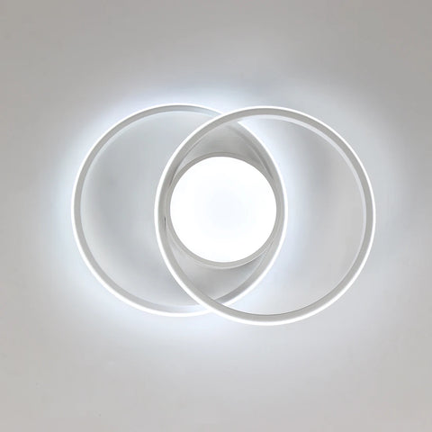 LED Ceiling Light 40cm Diameter,42W Modern Round Ceiling Lamp 4800lm,Cool White 6500K,White Ceiling Light for Living Room Dining