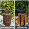 Moroccan Solar Powered Retro Outdoor Hanging Lantern Waterproof Light for Garden and Patio (1 Pack) - Solightify