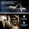 Moss & Stone motion sensor under cabinet lights 3-pack with 24 LED, USB rechargeable, illuminating kitchen or closet spaces.