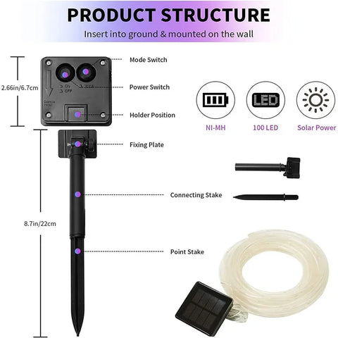 outdoor waterproof solar string lights
